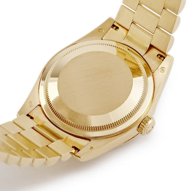 腕時計 ロレックス ROLEX デイデイト 36 118238 ランダム番 自動巻き メンズ メーカーOH済 ランダム番 K18YG無垢 グリーン フルーテッドベゼル