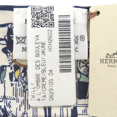 エルメス HERMES ツイリー H062910S 04 クレーム×ブルー×イエロー シルク スカーフ 新品 未使用 【ブールヴァールの陰から】