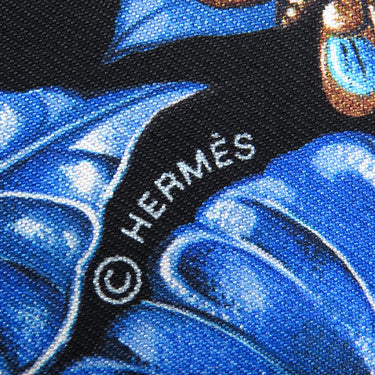 エルメス HERMES ツイリー H061798S ブラック×ブルー×マルチカラー シルク スカーフ 新品 未使用 【Equateur/赤道直下】