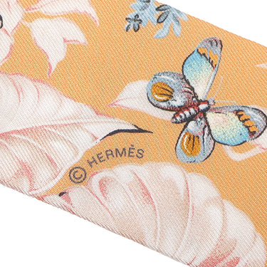 エルメス HERMES ツイリー アプリコット×クレーム×マルチカラー シルク スカーフ 新品 未使用 【Equateur/赤道直下】