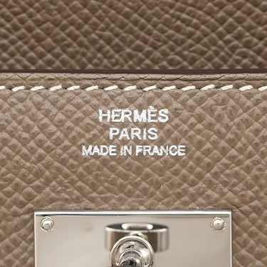 エルメス HERMES ケリーウォレット ロング エトゥープ ヴォーエプソン 長財布 シルバー金具 グレージュ