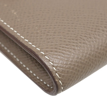 エルメス HERMES ケリーウォレット ロング エトゥープ ヴォーエプソン 長財布 シルバー金具 グレージュ