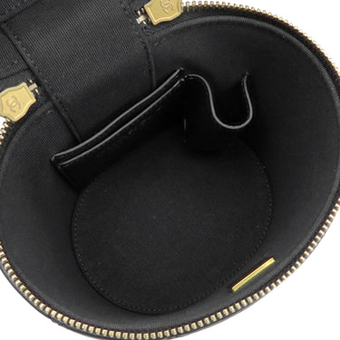 シャネル CHANEL バニティ チェーン ショルダー ブラック ラムスキン ショルダーバッグ ゴールド金具 黒 ヴァニティ