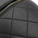 シャネル CHANEL バニティ チェーン ショルダー ブラック ラムスキン ショルダーバッグ ゴールド金具 黒 ヴァニティ