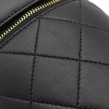 シャネル CHANEL バニティ チェーン ショルダー ブラック ラムスキン ショルダーバッグ ゴールド金具 黒 ヴァニティ
