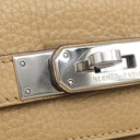 エルメス HERMES ケリー28 内縫い タバックキャメル トリヨンクレマンス 2WAYバッグ シルバー金具 ベージュ