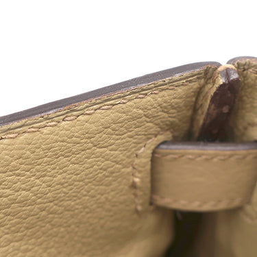 エルメス HERMES ケリー28 内縫い タバックキャメル トリヨンクレマンス 2WAYバッグ シルバー金具 ベージュ