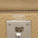 エルメス HERMES ケリー28 内縫い タバックキャメル トリヨンクレマンス 2WAYバッグ シルバー金具 ベージュ