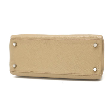 エルメス HERMES ケリー28 内縫い タバックキャメル トリヨンクレマンス 2WAYバッグ シルバー金具 ベージュ