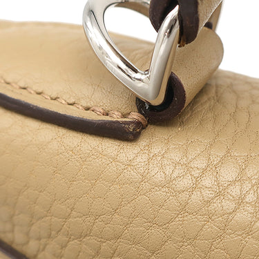 エルメス HERMES ケリー28 内縫い タバックキャメル トリヨンクレマンス 2WAYバッグ シルバー金具 ベージュ