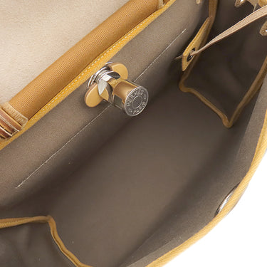 エルメス HERMES エールバッグジップ PM 31 ルトゥルネ ナチュレルサブレ×デュンヌ×エトゥープ トワルオフィシエ レザー ヴァッシュハンター 2WAYバッグ シルバー金具 キャンバス バイカラー