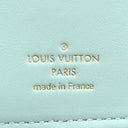 ルイヴィトン LOUIS VUITTON LV ヴェルティカル ウォレット M81367 ガレ×アクア レザー トリヨンレザー 長財布 ゴールド金具 二つ折り バイカラー
