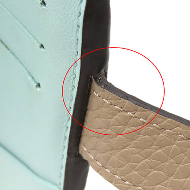 ルイヴィトン LOUIS VUITTON LV ヴェルティカル ウォレット M81367 ガレ×アクア レザー トリヨンレザー 長財布 ゴールド金具 二つ折り バイカラー