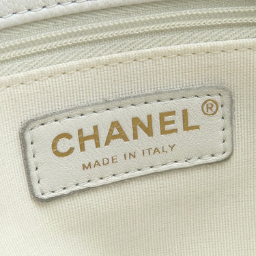 シャネル CHANEL Wポケット ホーボーバッグ AS5384B ホワイト キャビアスキン 2WAYバッグ マットゴールド金具 ココマーク