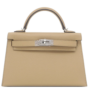 エルメス HERMES ミニケリードゥ 外縫い プシエール ヴォーエプソン 2WAYバッグ シルバー金具 新品 未使用 ショルダー 2025年製