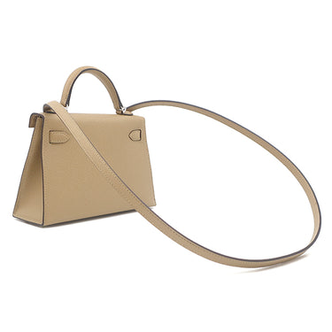 エルメス HERMES ミニケリードゥ 外縫い プシエール ヴォーエプソン 2WAYバッグ シルバー金具 新品 未使用 ショルダー 2025年製