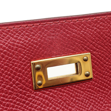 エルメス HERMES ミニケリー 20 外縫い ルージュヴィフ クシュベル 2WAYバッグ ゴールド金具 ショルダー