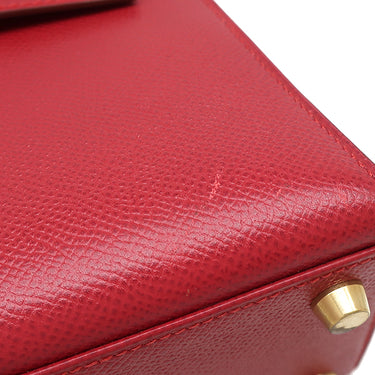 エルメス HERMES ミニケリー 20 外縫い ルージュヴィフ クシュベル 2WAYバッグ ゴールド金具 ショルダー