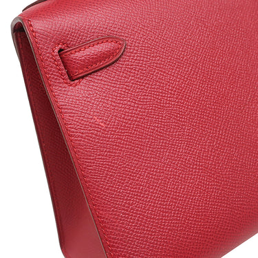 エルメス HERMES ミニケリー 20 外縫い ルージュヴィフ クシュベル 2WAYバッグ ゴールド金具 ショルダー
