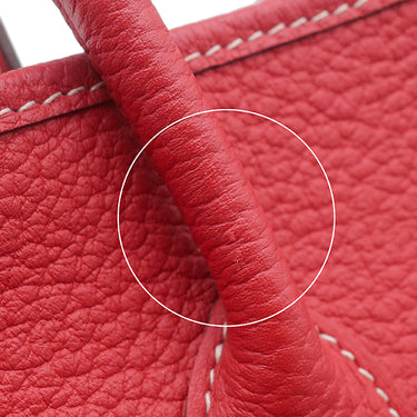 エルメス HERMES ガーデンパーティー PM 36 ルージュカザック カントリー トートバッグ シルバー金具 赤 オールレザー 2026年製