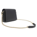 グッチ GUCCI インターロッキングG チェーンショルダー 607720 ブラック レザー ショルダーバッグ シャンパンゴールド金具 黒