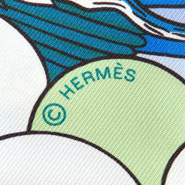 エルメス HERMES マキシツイリー ブルー×マルチカラー シルク スカーフ 【ANIMAPOLIS / アニマポリス】
