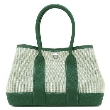 エルメス HERMES ネオ ガーデン23 エクリュ×ヴェールモワイヤン トワルアッシュ ネゴンダ ハンドバッグ シルバー金具 新品 未使用 2025年製 ミニ トワルH