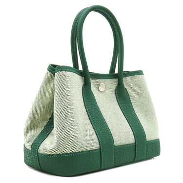 エルメス HERMES ネオ ガーデン23 エクリュ×ヴェールモワイヤン トワルアッシュ ネゴンダ ハンドバッグ シルバー金具 新品 未使用 2025年製 ミニ トワルH