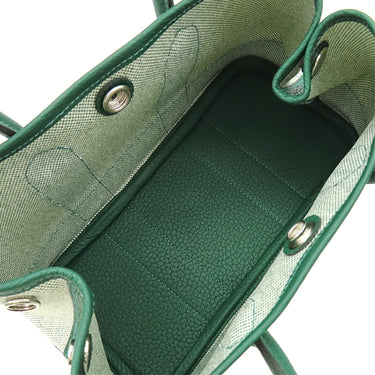 エルメス HERMES ネオ ガーデン23 エクリュ×ヴェールモワイヤン トワルアッシュ ネゴンダ ハンドバッグ シルバー金具 新品 未使用 2025年製 ミニ トワルH