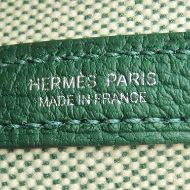 エルメス HERMES ネオ ガーデン23 エクリュ×ヴェールモワイヤン トワルアッシュ ネゴンダ ハンドバッグ シルバー金具 新品 未使用 2025年製 ミニ トワルH