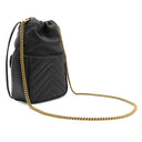 グッチ GUCCI GGマーモント キルティング ミニ バケット 746433 ブラック レザー シェブロンキルティングレザー ショルダーバッグ マットゴールド金具 ダブルG