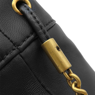 グッチ GUCCI GGマーモント キルティング ミニ バケット 746433 ブラック レザー シェブロンキルティングレザー ショルダーバッグ マットゴールド金具 ダブルG