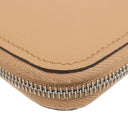 エルメス HERMES アザップロング シルクイン チャイ ヴォーエプソン 長財布 シルバー金具 薄茶 黄色 馬蹄モチーフ 花柄