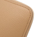 エルメス HERMES アザップロング シルクイン チャイ ヴォーエプソン 長財布 シルバー金具 薄茶 黄色 馬蹄モチーフ 花柄