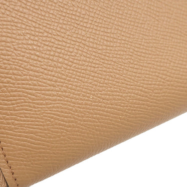 エルメス HERMES アザップロング シルクイン チャイ ヴォーエプソン 長財布 シルバー金具 薄茶 黄色 馬蹄モチーフ 花柄