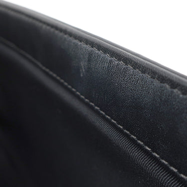 シャネル CHANEL ボーイシャネル25 A67086 ブラック ラムスキン ショルダーバッグ シルバー金具 シェブロン チェーンショルダー