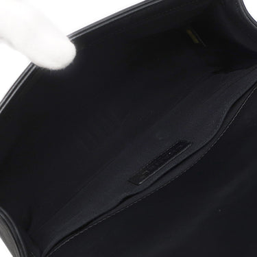 シャネル CHANEL ボーイシャネル25 A67086 ブラック ラムスキン ショルダーバッグ シルバー金具 シェブロン チェーンショルダー