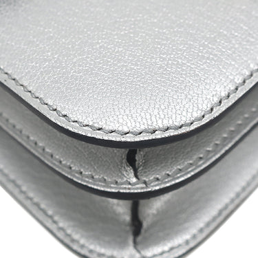 エルメス HERMES コンスタンス3 ミニ ミロワール アルジャン レザー シェブルシャムキラ ショルダーバッグ シルバー金具 新品 未使用 銀 2025年製