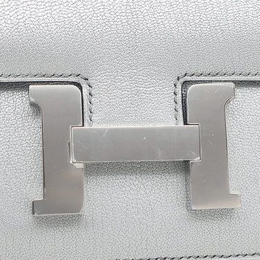 エルメス HERMES コンスタンス3 ミニ ミロワール アルジャン レザー シェブルシャムキラ ショルダーバッグ シルバー金具 新品 未使用 銀 2025年製