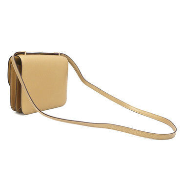 エルメス HERMES コンスタンス3 ミニ ミロワール ドレ レザー シェブルシャムキラ ショルダーバッグ シャンパンゴールド金具 新品 未使用 金