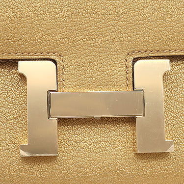 エルメス HERMES コンスタンス3 ミニ ミロワール ドレ レザー シェブルシャムキラ ショルダーバッグ シャンパンゴールド金具 新品 未使用 金