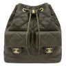 シャネル CHANEL マトラッセ チェーン バッグパック AS4342 カーキ レザー リュック・デイパック シャンパンゴールド金具
