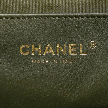 シャネル CHANEL マトラッセ チェーン バッグパック AS4342 カーキ レザー リュック・デイパック シャンパンゴールド金具