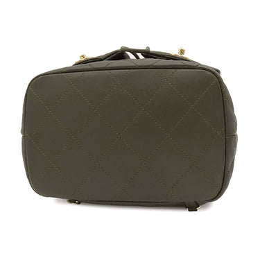 シャネル CHANEL マトラッセ チェーン バッグパック AS4342 カーキ レザー リュック・デイパック シャンパンゴールド金具