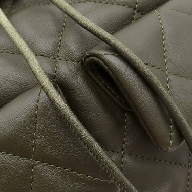 シャネル CHANEL マトラッセ チェーン バッグパック AS4342 カーキ レザー リュック・デイパック シャンパンゴールド金具