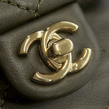 シャネル CHANEL マトラッセ チェーン バッグパック AS4342 カーキ レザー リュック・デイパック シャンパンゴールド金具