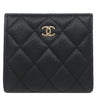 シャネル CHANEL マトラッセ コンパクト ウォレット AP3178 ブラック キャビアスキン 二つ折り財布 ゴールド金具 ココマーク
