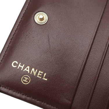 シャネル CHANEL マトラッセ コンパクト ウォレット AP3178 ブラック キャビアスキン 二つ折り財布 ゴールド金具 ココマーク