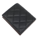 シャネル CHANEL マトラッセ コンパクト ウォレット AP3178 ブラック キャビアスキン 二つ折り財布 ゴールド金具 ココマーク