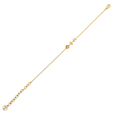 ルイヴィトン LOUIS VUITTON プティ ルイ M00374 ゴールド GP ストラス ブレスレット LVサークル モノグラムフラワー